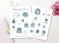 Preview: Schneekugeln Sticker Set